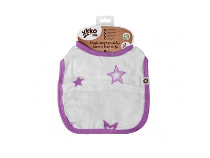 Kikko Bambusový bryndáček XKKO BMB - Lilac Stars