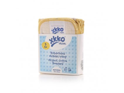 Kikko Vkládací pleny XKKO Organic Twill - Natural Velikost S (6ks)