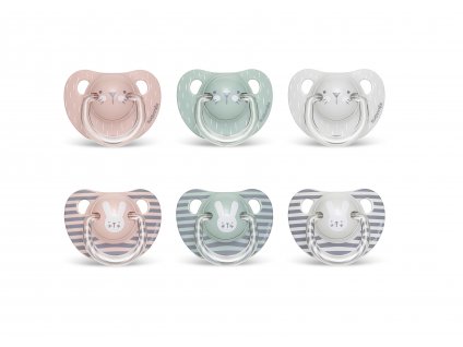 SAUVINEX SUAVINEX | PREMIUM Dudlík anatomický HYGGE 6-18 m PROUŽKY - ŠEDÁ