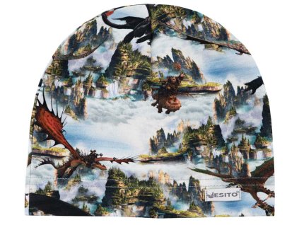 ESITO Dětská čepice Draci - modrá / 30