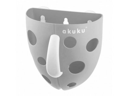 AKUKU  Plastový box na hračky do vany šedý