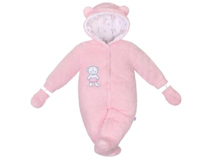Zimní kombinézka New Baby Nice Bear růžová Velikost: 56 (0-3m)