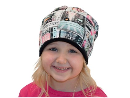 ESITO Zimní čepice spadená Happy way - 48 / bílá