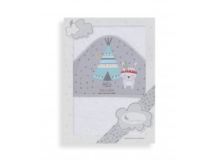 Interbaby INTERBABY | Osuška froté TEEPEE - ŠEDÁ