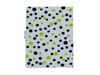 ESITO Žínka bavlna úplet Jersey - puntík zelená / 19 x 14 cm