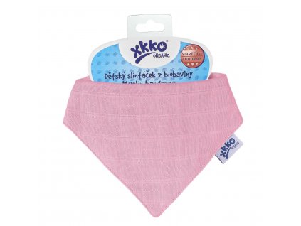 Kikko Dětský slintáček XKKO Organic Staré časy Light Pink