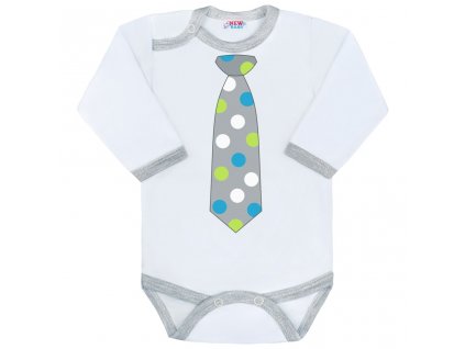 Body s potiskem New Baby s kravatou s puntíky vel.80