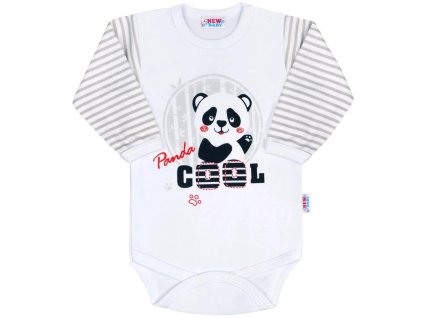 Kojenecké body s dlouhým rukávem New Baby Panda vel.68