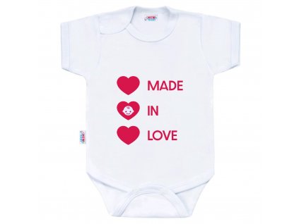 Body s potiskem New Baby MADE IN LOVE