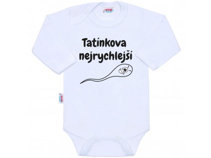 Body s potiskem New Baby Tatínkova nejrychlejší Velikost: 86 (12-18m)