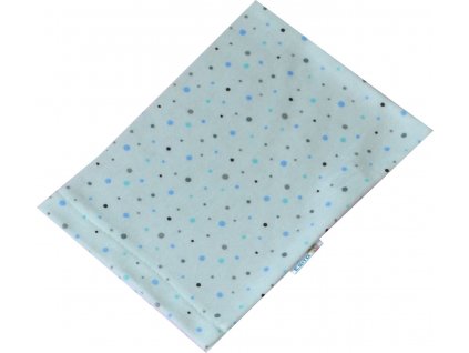 ESITO Žínka bavlna úplet Jersey - puntík jemný modrý / 19 x 14 cm