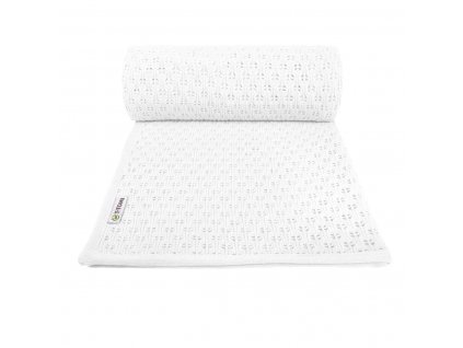 T-TOMI Dětská pletená deka summer, white / bílá