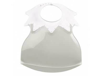 THERMOBABY Plastový bryndák s límcem, Grey Charm