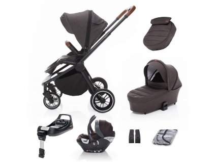 ZOPA SET kočárek Move+ korba+adaptéry+autosedačka+báze, Rocky Grey/Black