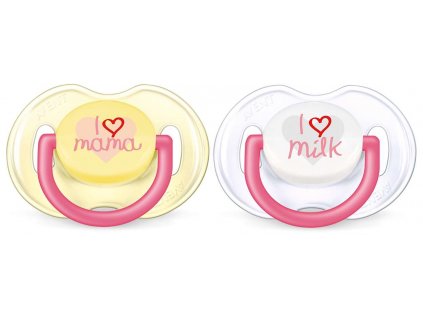 AVENT SCF172/50 šidítko CLASSIC+ I LOVE 0-6m 2-pak dívka