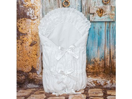 ESITO Zavinovačka klasická čtvercová madeira 3 kanýry - bílá / 75 x 75 cm