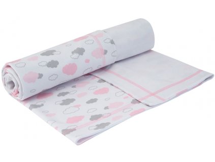 ESITO Letní dětská deka dvojitá bavlna Mráček - růžová / 75 x 100 cm