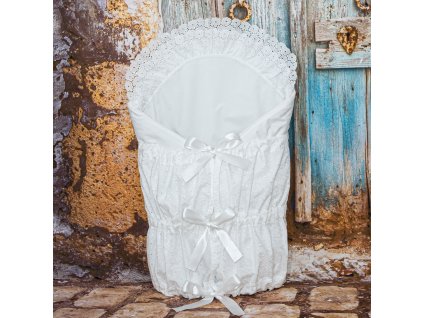 ESITO Zavinovačka klasická čtvercová madeira 2 kanýry - bílá / 75 x 75 cm