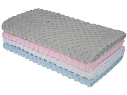 ESITO Dětská deka dvojitá MINKY jednobarevná - růžová / 75 x 100 cm