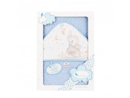 Interbaby INTERBABY | OSUŠKA froté Slon - modrá