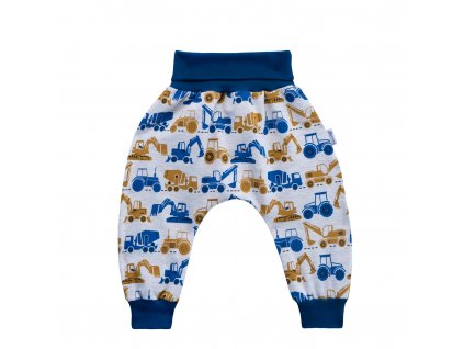 ESITO | Dětské tepláky Stavební stroje vel. 56 až 86 - modrá / 74