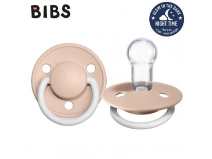 BIBS DUDLÍK SILIKON KULATÁ TŘEŠINKA DE LUX ONE SIZE BLUSH NIGHT