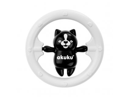 AKUKU Chrastítko medvídek černo bílá
