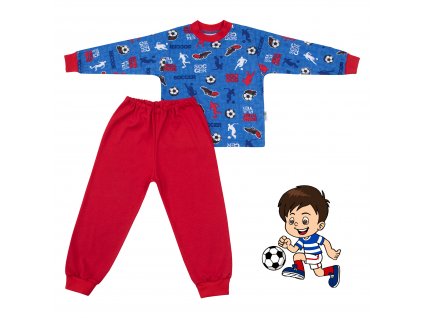 ESITO Chlapecké pyžamo Fotbal  červená
