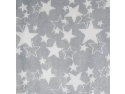 ESITO Dětská deka jednoduchá Hvězdička - šedá / 75 x 100 cm