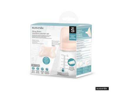 SAUVINEX SUAVINEX | SADA ANTIKOLIKOVÁ Zerø.Zerø™ LÁHEV 180 ml A + dudlík Zerø.Zerø™ -2/ 2M