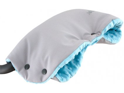 ESITO Rukávník ke kočárku Minky softshell - šedá / modrá / 45 x 53 cm