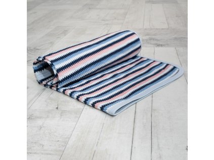 ESITO Dětská deka jednoduchá Proužek - šedá / 65 x 80 cm