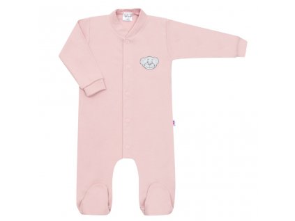 Kojenecký bavlněný overal New Baby BrumBrum old pink