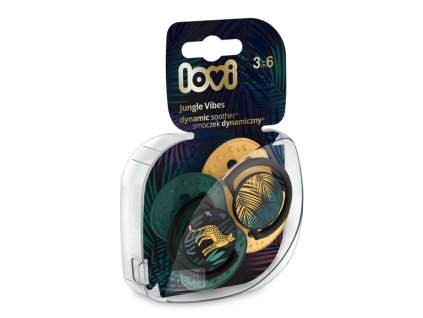 LOVI 22/902 Šidítko silikonové dynamické 3-6m 2ks Jungle Vibes Boy