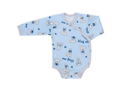 ESITO Dětské body zavinovací Teddy bears vel. 50 až 68 modrá