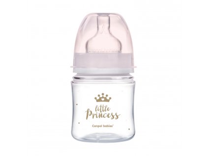 CANPOL 35/233 Lahev se širokým hrdlem ROYAL BABY 120ml růžová
