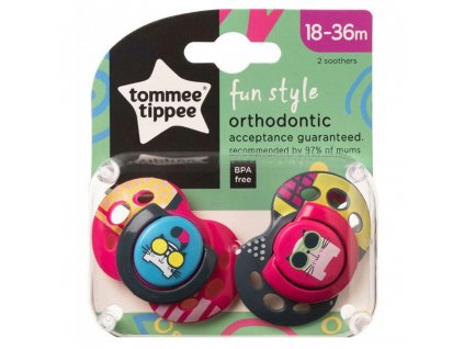 Tommee Tippee Šidítko C2N silikon Fun Girl 2ks 18-36m