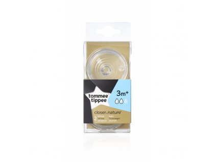 Tommee Tippee Náhradní savičky C2N střední průtok 2ks 3m+