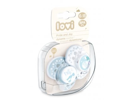 LOVI 22/846 Dudlík silikonový dynamický 6-18m 2Ks Pride&Joy Boy