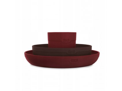 LOVI 21/532 Sada nádobí s hrnečkem 3ks Tamarillo red