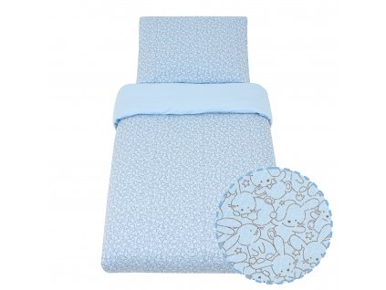 ESITO | Dětské povlečení Jersey Zája Soft blue - modrá / 100 x 135, 60 x 40 cm