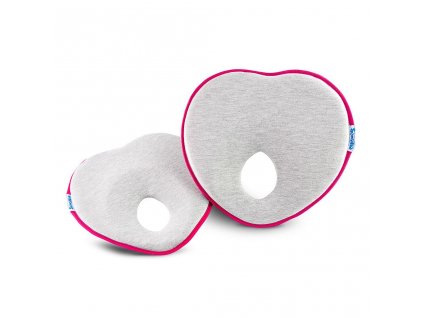 Ergonomický, tvarující polštářek pro miminko - šedý, růžový