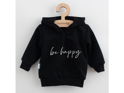 Kojenecká tepláková mikina s kapucí New Baby Be Happy