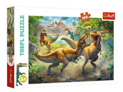 TREFL Puzzle 160 Boj s tyranosaury