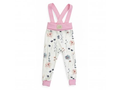 ESITO Rostoucí žebrované kalhoty s laclem Verona  / růžová