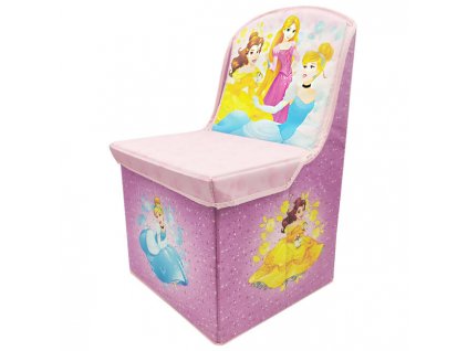 DAMI Dětská židlička s úložným prostorem Princezny Disney