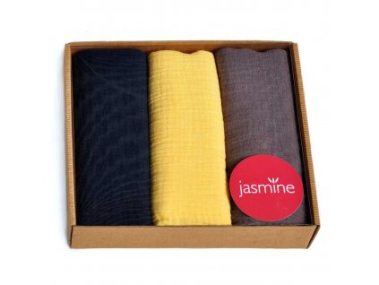 Dárek pro narozené dítě Box Lux 8 60x80 3ks Jasmine