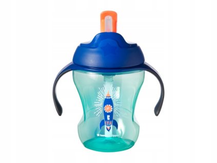 Tommee Tippee Nekapající hrneček s brčkem Boy 230ml 6+