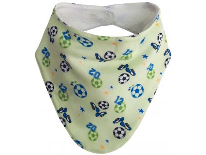 ESITO | Slintáček bavlna potisk - kopací míč zelená / UNI