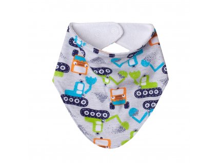 ESITO | Slintáček bavlna potisk - bagr tyrkysová / UNI